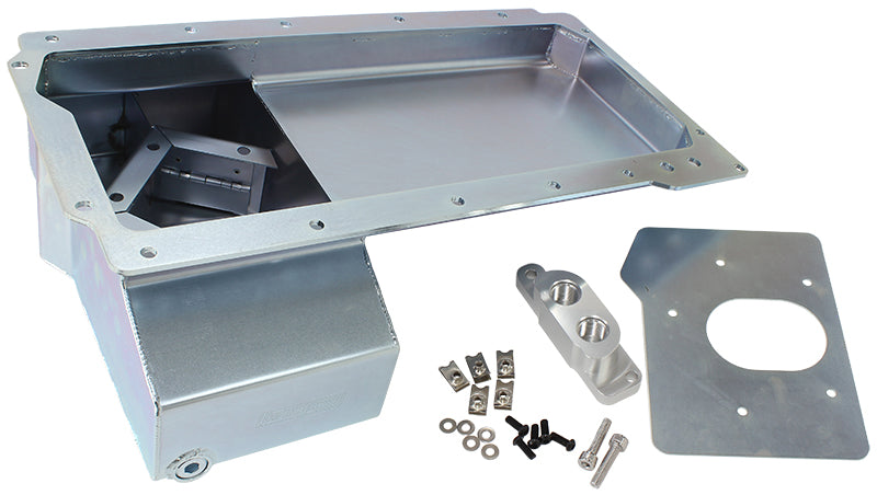 LS Chev Fabricated Oil Pan Front Sump Pan Commodre Etc AF82-2016 - Aeroflow
