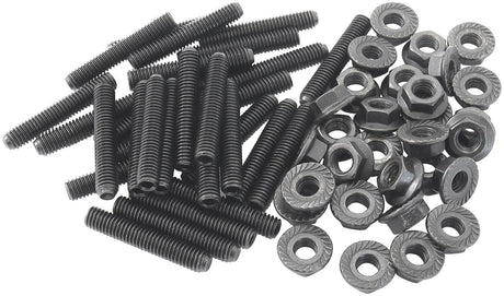 Nissan RB Oil Pan Stud Kit 82-2017 Studs Nuts M6 30 Pack AF82-2052 - Aeroflow