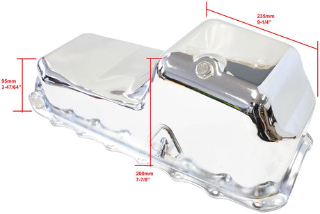 Chrome Holden V8 Oil Pan 253-308 Hq Style AF82-7002C - Aeroflow