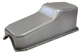 Steel Stock Oil Pan SBC Raw Lh/Side Dipstick Rear Sump AF82-9005 - Aeroflow
