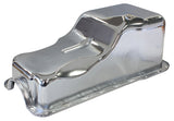 Stock Oil Pan Ford 289-302W Front Sump Chrome AF82-9078C - Aeroflow