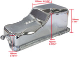 Stock Oil Pan Ford 289-302W Front Sump Chrome AF82-9078C - Aeroflow