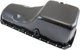 Steel Stock Oil Pan BBC Black Rh/Side Dipstick Rear Sump AF82-9294BLK - Aeroflow