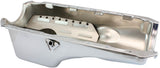 Steel Stock Oil Pan BBC Chrome Rh/Side Dipstick Rear Sump AF82-9294C - Aeroflow