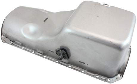 Steel Stock Oil Pan BBC Raw Rh/Side Dipstick Rear Sump AF82-9294 - Aeroflow