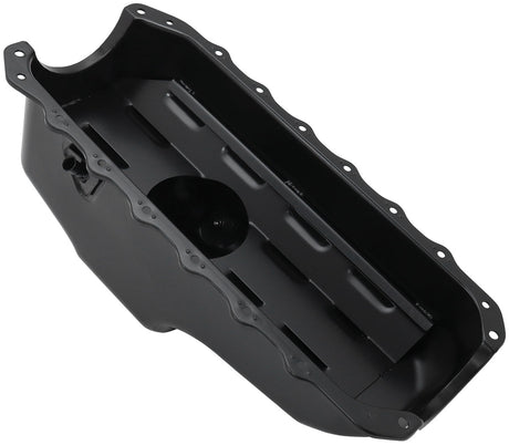 Stock 253 308 Holden Oil Pan Vb VT Commodore V8 Black Steel AF82-9308BLK - Aeroflow