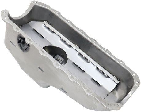 Stock 253 308 Holden Oil Pan Vb VT Commodore V8 Raw Steel AF82-9308 - Aeroflow