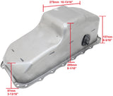 Stock 253 308 Holden Oil Pan Vb VT Commodore V8 Raw Steel AF82-9308 - Aeroflow