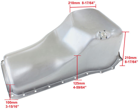 Stock Oil Pan Ford 302/ 351C Front Sump Raw AF82-9310 - Aeroflow