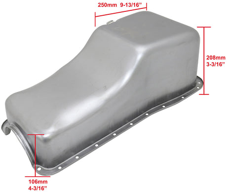 Stock Ford 429-460 V8 Oil Pan Raw Steel Oil Pan Big Block AF82-9343 - Aeroflow