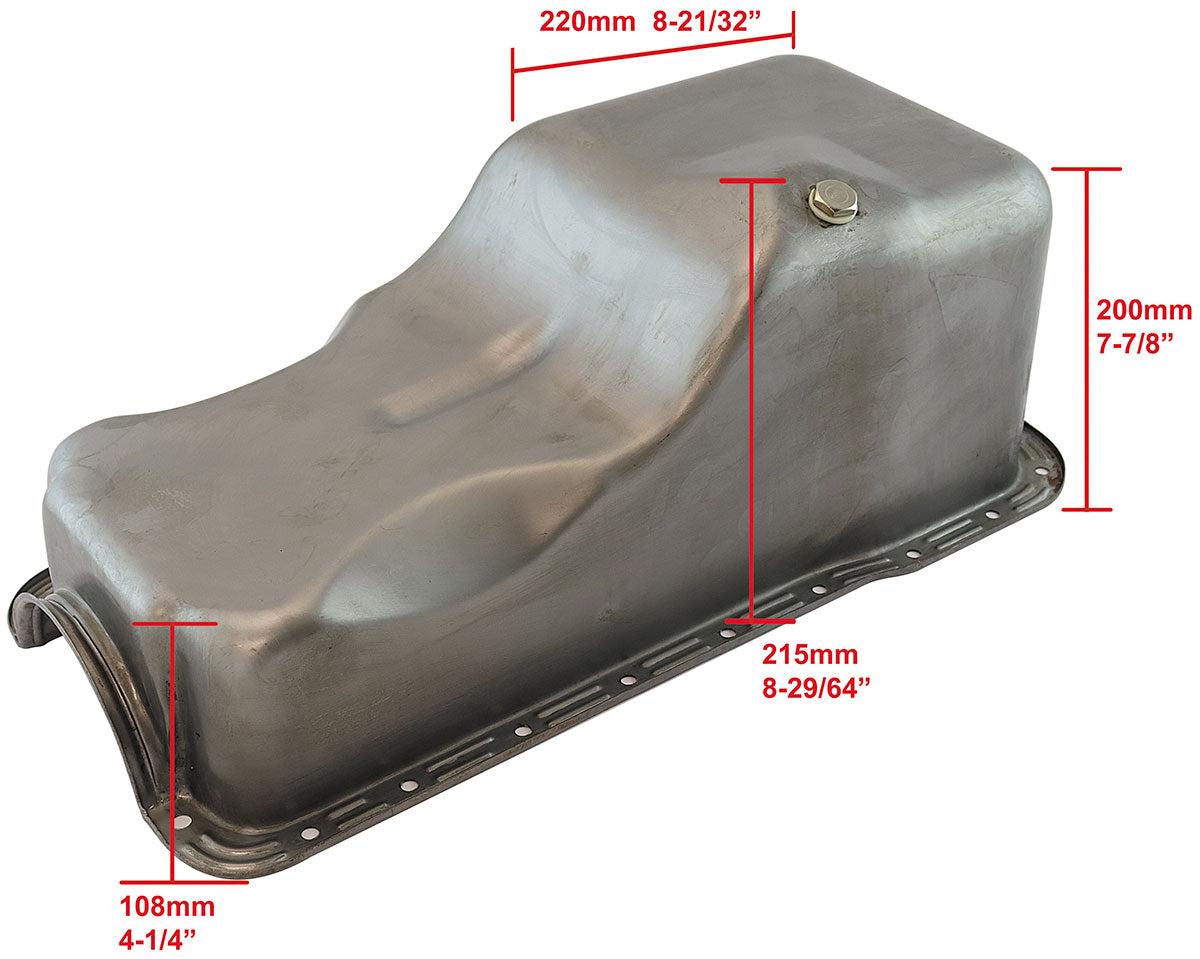 Stock Ford 351W V8 Oil Pan Raw Steel Oil Pan SBF 351W AF82-9532 - Aeroflow
