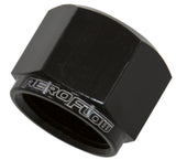 Flare Cap Female -6AN Black -6AN Female Blank Off AF820-06BLK - Aeroflow