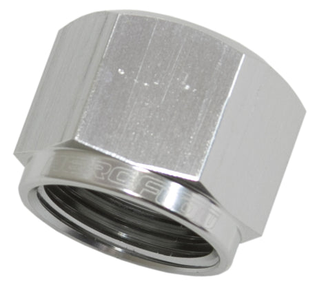 Flare Cap Female -6AN Silver -6AN Female Blank Off AF820-06S - Aeroflow