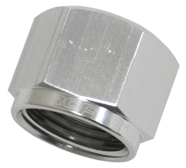 Flare Cap Female -8AN Silver -8AN Female Blank Off AF820-08S - Aeroflow