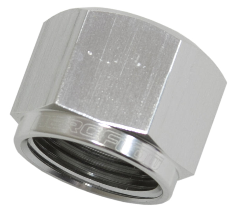 Flare Cap Female -10AN Silver -10AN Female Blank Off AF820-10S - Aeroflow