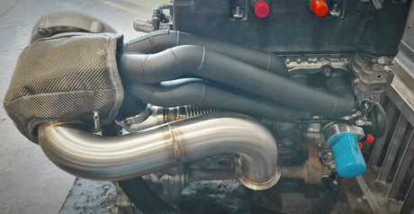 Honda K20 K24 GT30 V-Band Turbo Manifold 44mm Waste AF8205-2600 - Aeroflow