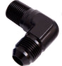 Male 90 Deg 1/8" NPT To -3AN Black Male NPT To AN 90 Deg AF822-03BLK - Aeroflow