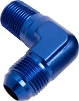 Male 90 Deg 1/8" NPT To -4AN Blue Male NPT To AN 90 Deg AF822-04 - Aeroflow