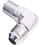 Male 90 Deg 1/4" NPT To -6AN Silver Male NPT To AN 90 Deg AF822-06S - Aeroflow
