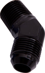 Male 45 Deg 3/8" NPT To -8AN Black Male NPT To AN 45 Deg AF823-08BLK - Aeroflow