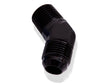 Male 45 Deg 1" NPT To -20AN Black Male NPT To AN 45 Deg AF823-16-20BLK - Aeroflow