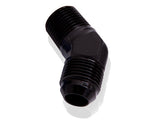 Male 45 Deg 1" NPT To -20AN Black Male NPT To AN 45 Deg AF823-16-20BLK - Aeroflow
