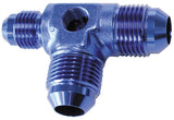 Male Flare Tee -8AN x 2 90 Deg And 1 x -6AN 1/8 Port 2 Sides AF824-06-08 - Aeroflow