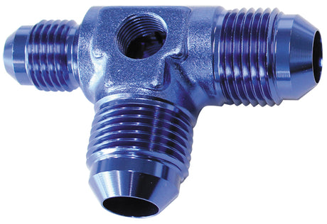 Male Flare Tee -8AN x 2 90 Deg And 1 x -6AN 1/8 Port 2 Sides AF824-06-08 - Aeroflow