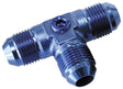 Male Flare Tee -6AN With 1/8" Port Blue All Sides Male AN AF824-06P - Aeroflow