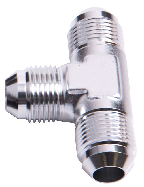 Male Flare Tee -6AN Silver All Sides Male AN AF824-06S - Aeroflow