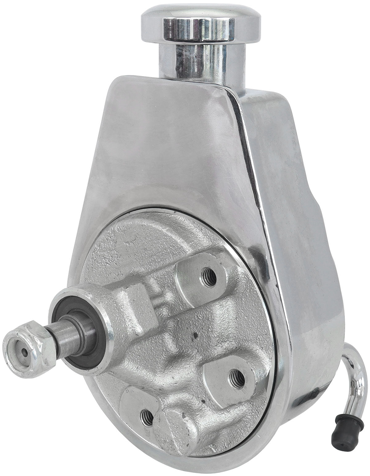 Power Steering Saginaw Pump Chrome Keyway Shaft No Pulley AF83-1000 - Aeroflow