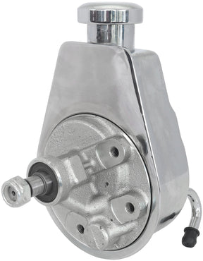 Power Steering Saginaw Pump Chrome Keyway Shaft No Pulley AF83-1000 - Aeroflow