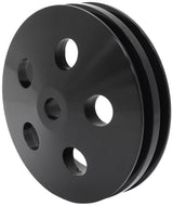 Power Steering Pulley Double Black 5/8 Shaft GM Saginaw AF83-1004BLK - Aeroflow