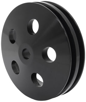 Power Steering Pulley Double Black 5/8 Shaft GM Saginaw AF83-1004BLK - Aeroflow