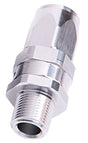 Male 1/4" NPT Straight To -6AN Silver Full Swivel Straight AF830-06-04S - Aeroflow