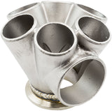6 Into 1 Turbo Merge Collector V-Band GT30 50mm Wastegate Round AF8307-4000 - Aeroflow
