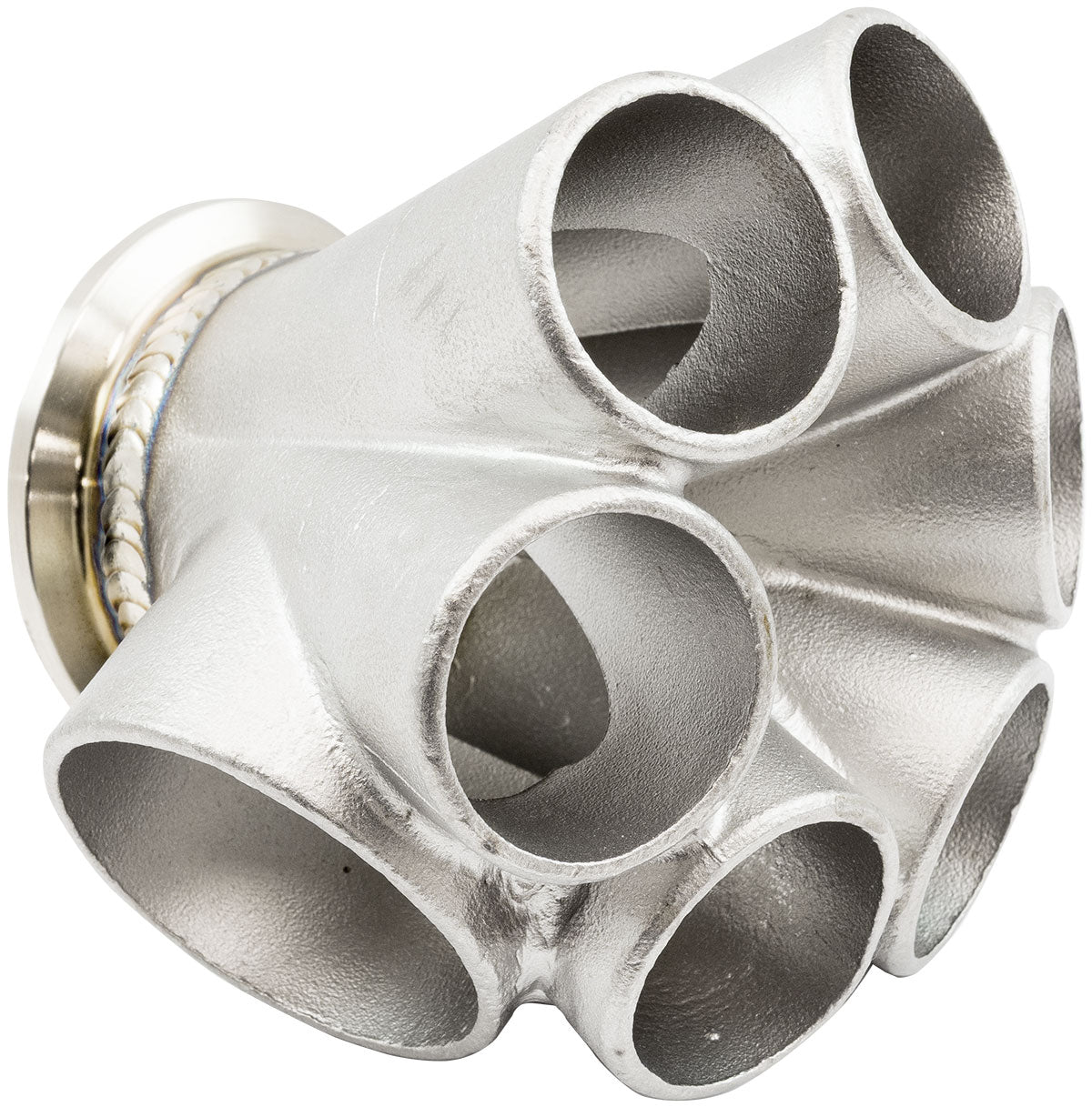 6 Into 1 Turbo Merge Collector V-Band GT30 50mm Wastegate Round AF8307-4000 - Aeroflow