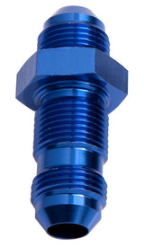 Straight Bulkhead -8AN Blue Bulkhead Nut Separate AF832-08 - Aeroflow