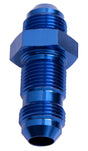 Straight Bulkhead -8AN Blue Bulkhead Nut Separate AF832-08 - Aeroflow