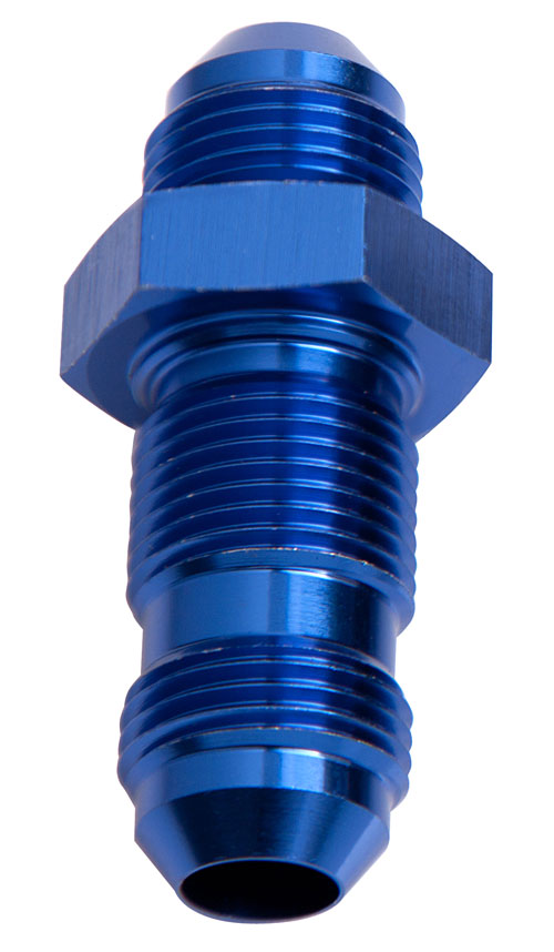Straight Bulkhead -20AN Blue Bulkhead Nut Separate AF832-20 - Aeroflow