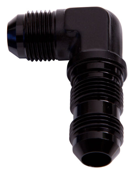 90 Deg Bulkhead -4AN Black Bulkhead Nut Separate AF833-04BLK - Aeroflow