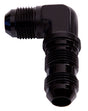 90 Deg Bulkhead -8AN Black Bulkhead Nut Separate AF833-08BLK - Aeroflow