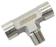 1/8" Bspt Female Tee Male Sidestainless Steel Male On Side AF835-02SS - Aeroflow