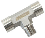 1/8" Bspt Female Tee Male Sidestainless Steel Male On Side AF835-02SS - Aeroflow