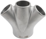 3 Into 1 Turbo Merge Collectorcast 1x 2" ID To 3x 1-1/4" Unioval - AF8370-9999 AF8370-9899 - Aeroflow