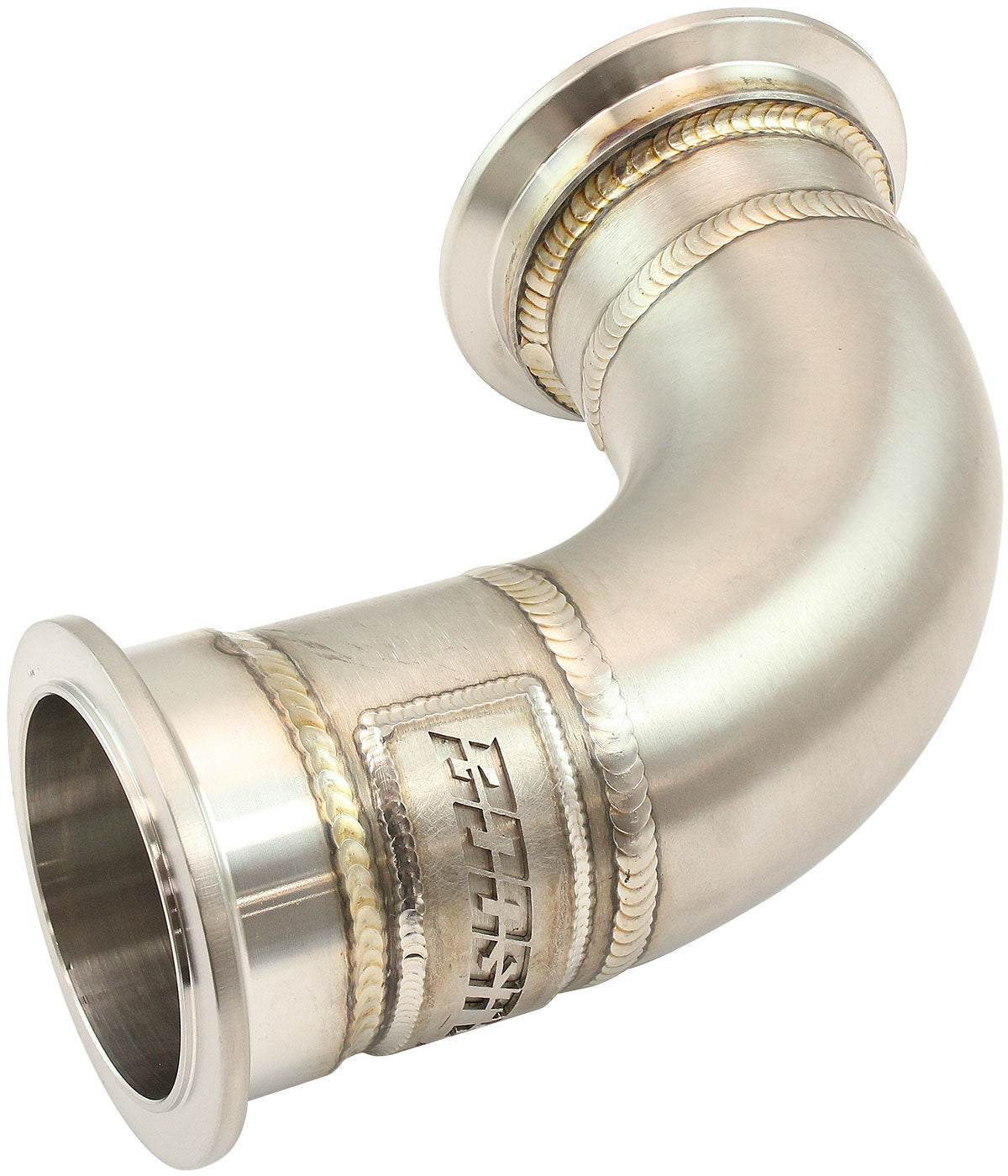 GM LS Twin Turbo Long S/S Turn Up Adapter Single V-Band Manifold AF8400-2012 - Aeroflow