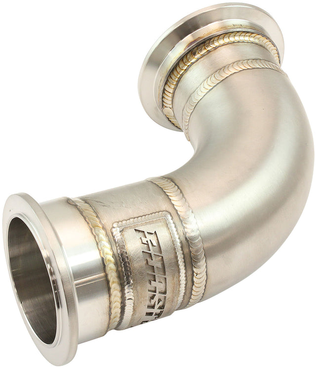 GM LS Twin Turbo Long S/S Turn Up Adapter Single V-Band Manifold AF8400-2012 - Aeroflow