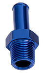 Male 1/8" NPT To 3/8" Barb Blue Straight Male To Male AF841-02-06 - Aeroflow