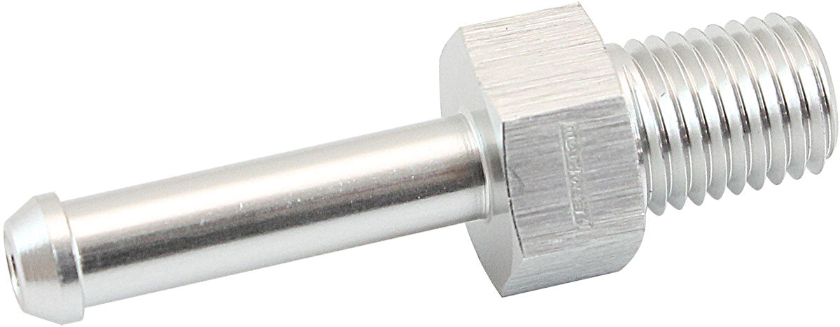 Male 1/16" NPT To 3/16" Barb Silver Straight Male To Male AF841-03-01S - Aeroflow