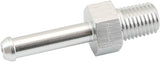Male 1/16" NPT To 3/16" Barb Silver Straight Male To Male AF841-03-01S - Aeroflow